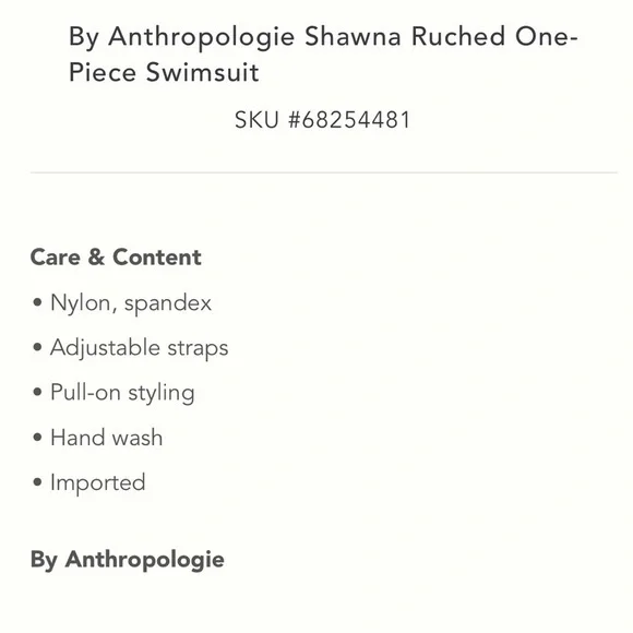 Anthropologie NWT Shawna Ruched One-Piece Swimsuit Size XXS. - Picture 6 of 8